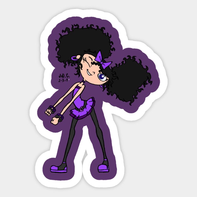 Izzy Purple Sticker by TeeJay93